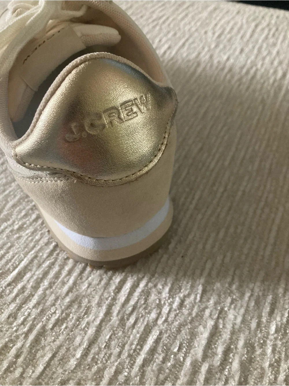 J. Crew Cream and White Athletic Sneakers